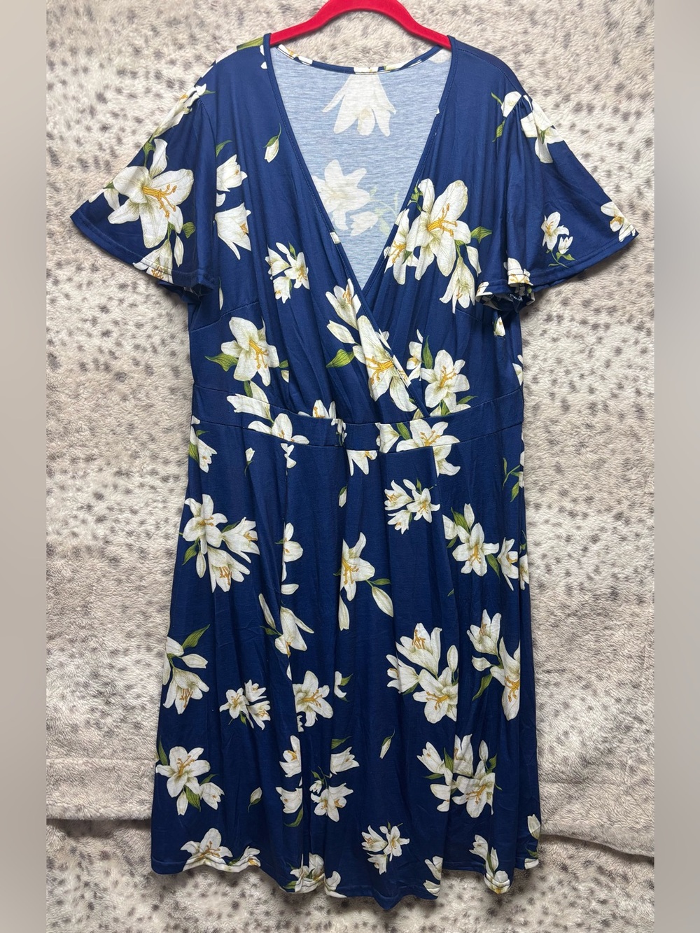 PINUP FASHION FLORAL WRAP BUST DRESS